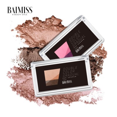 Fashion Makeup 2 Tone Double Color Gradient Quick And Easy Eye Shadow With Brush